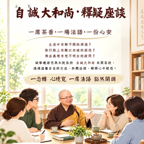【公益講座】茶香法語 | 自誠大和尚釋疑座談 【公益講座】茶香法語 | 自誠大和尚釋疑座談